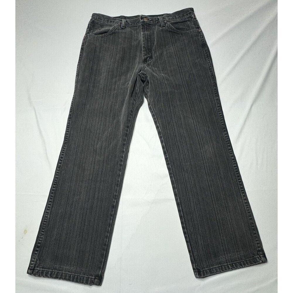 Wrangler Men's 936WBK Straight Leg Faded Black Western Jeans - Size 33x26.5*